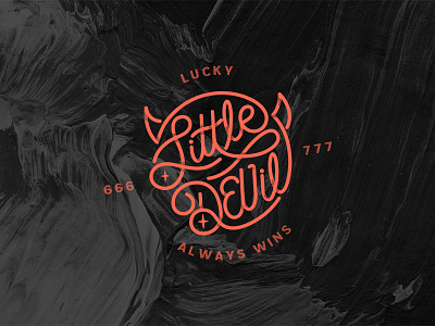 😈Lucky Little Devil 2019 devil experiment illustration jacksonville lettering lucky monoline red vector