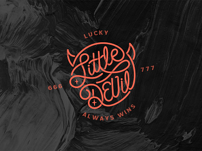 😈Lucky Little Devil 2019 devil experiment illustration jacksonville lettering lucky monoline red vector