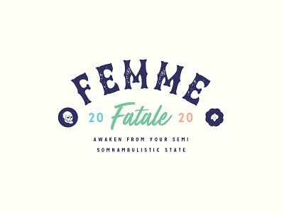 💀 Femme Fetale Badge 2020 badge blue design fatale femme green illustration logo mythology nymphs red series sirens vector woman