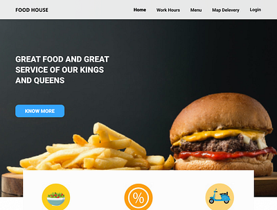 food house 2020 css 3 fast food figma design food html5 javascript landing page linear menu modern responsive restaurant template website