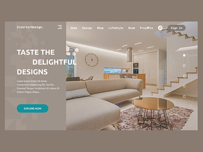 interior design website design figma design interior design landing page modern ui website