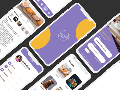 Recipe App branding icons mobile ui recipe uidesign uxdesign