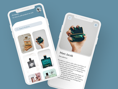 Fragrance app branding design mobile ui uidesign ux