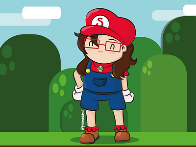 Mario Bros art bros digital gamer ilustración mario