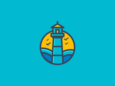Lighthouse Logo design flat gimp icon illustration illustrator inkscape logo minimal vector