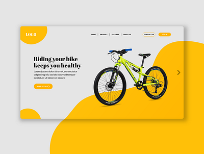 Bike Landing Page flat inkscape landing page landingpage minimal ui uiux ux web design website design