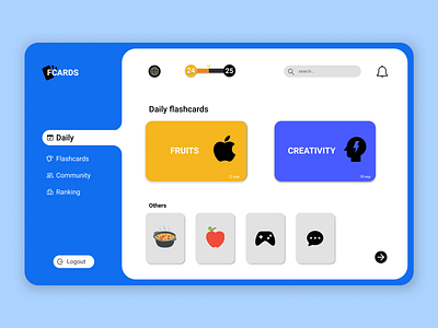 Flashcards App design ui webdesign webdesigner website