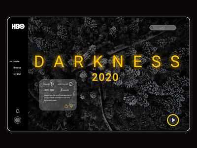 HBO Landing Page Concept design design app designer hbo movie netflix prototype ui