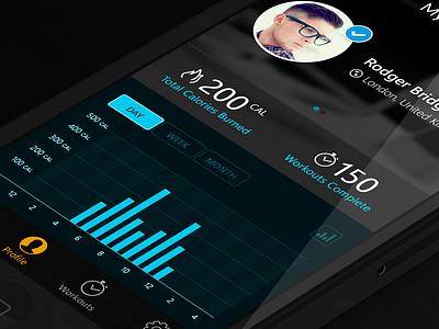 4fitclub User Profile fitness ios mobile app ui user profile ux
