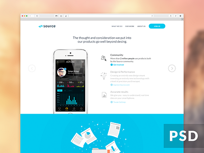 Source Landing Page [+PSD]