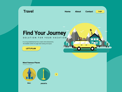 journey and travel branding color design illustration indonesia landingpage logo travel ui ux vector webdesign website website builder website concept
