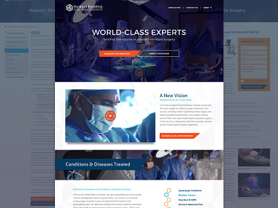 GRI Website clean hospital medical modern orlando surgery ui design web website