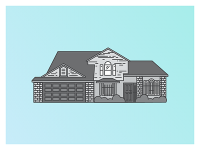 Chillmont Circle House architecture grey home house icon illustration illustrator monochrome monoline vector