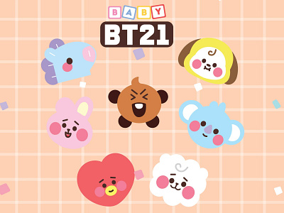 Baby - BT21 adobe illustrator adobe ilustrator arte digital bt21 bts illustration ilustrator kpop