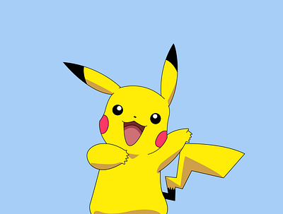 Pikachu design flat illustration vector