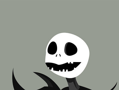 Jack Skellington design flat illustration vector