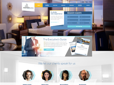 MasterSuites Corporate Housing clean design inbound marketing marketing spinweb web web design website