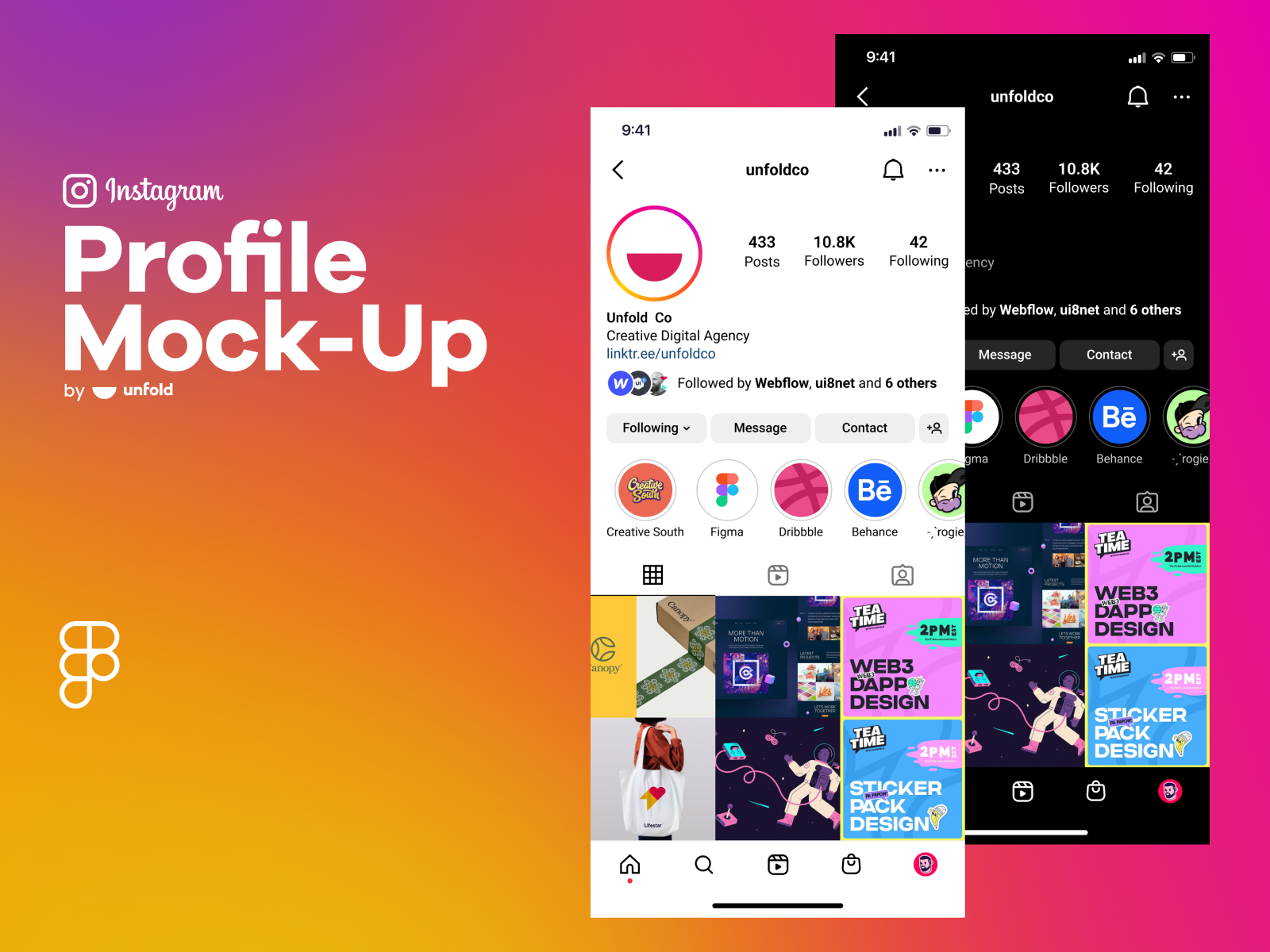 Instagram Profile Mock-Up for Figma by Jose Bento on Dribbble