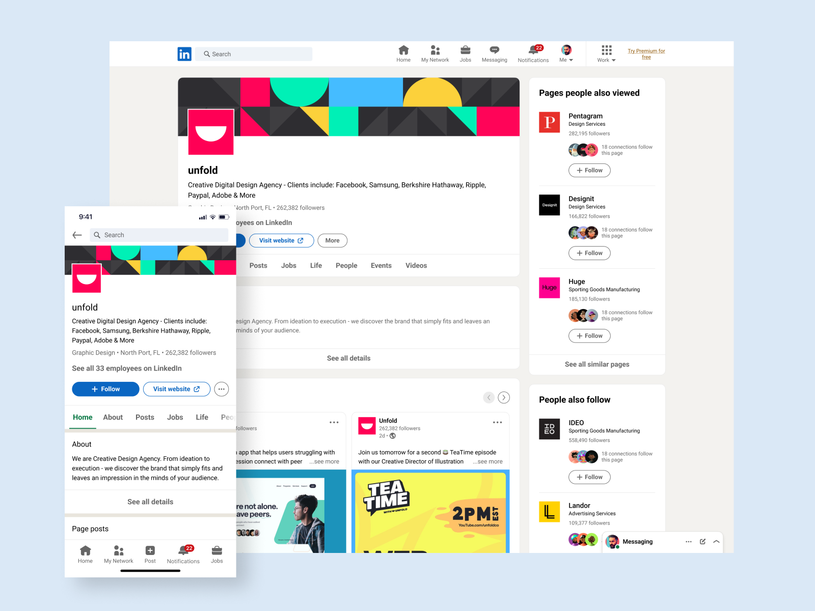 LinkedIn Mock-Up By Jose Bento On Dribbble