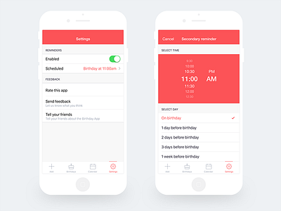 Daily UI 007 Settings daily ui mobile settings ui