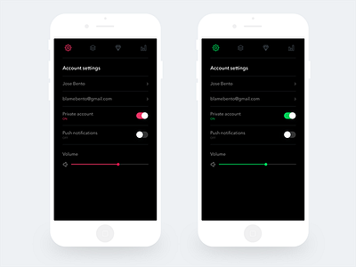 Daily UI 015 On Off Switch daily ui mobile on off switch ui ux