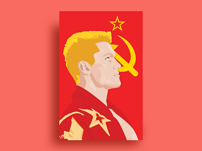 Drago illustration ivan drago poster rocky 4