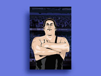 Andre the Giant andre the giant illustration poster wwf