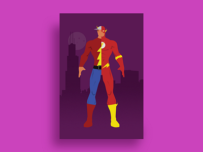 Flash comic flash illustration poster
