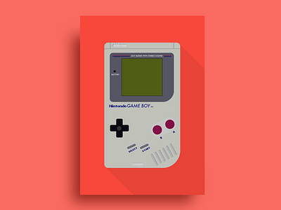 Gameboy gameboy illustration nintendo poster