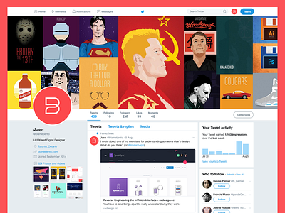 New Twitter (Sketch Mock Up) by Jose Bento on Dribbble