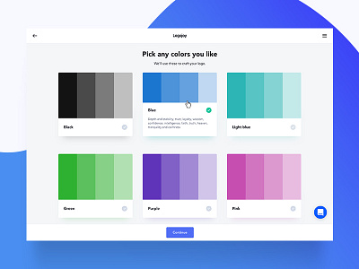 Onboarding (Color picker) color picker logojoy onboarding ui ux web design