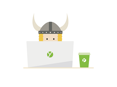 Vikings that code flat illustration viking