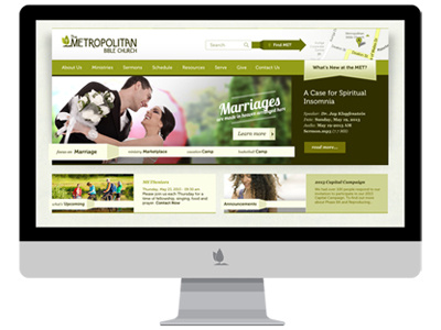 Redesign of a church website brown church green met metropolitan redesign tree web web design website