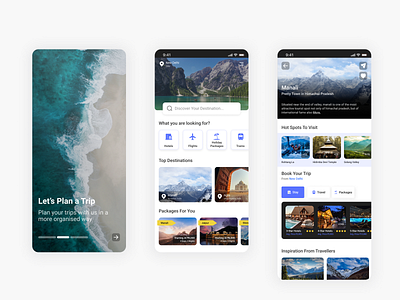 Travel Application app design graphic design illustration logo typography ui ux