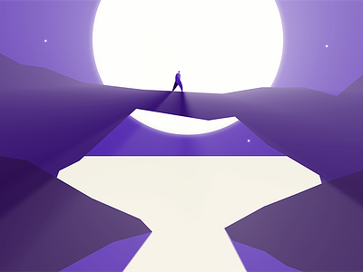 Rock Bridge after effects animation design illustration illustrator light moon short film