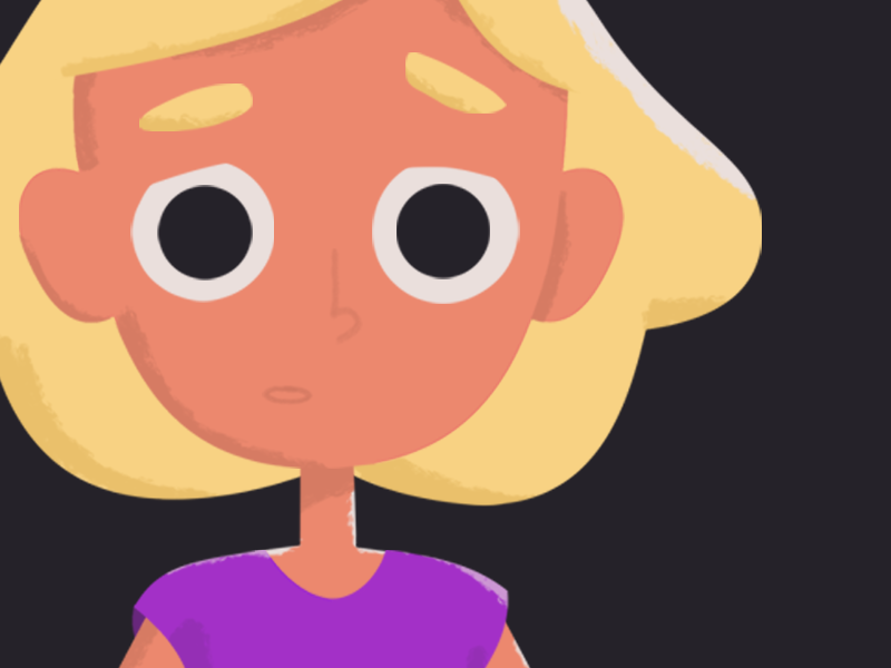 Character WIP wip scared girl animation illustrator photoshop design character