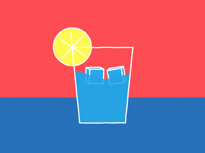 Summer Beverage 2d 3d 4th of july after effects animation c4d drink glass motion design refreshing summer water