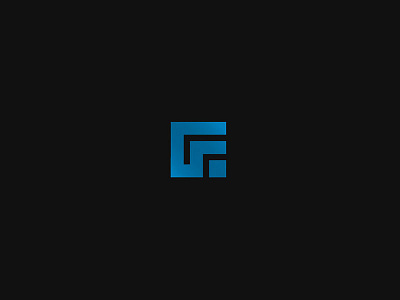 EF monogram blue box e f logo metal monogram simple tech