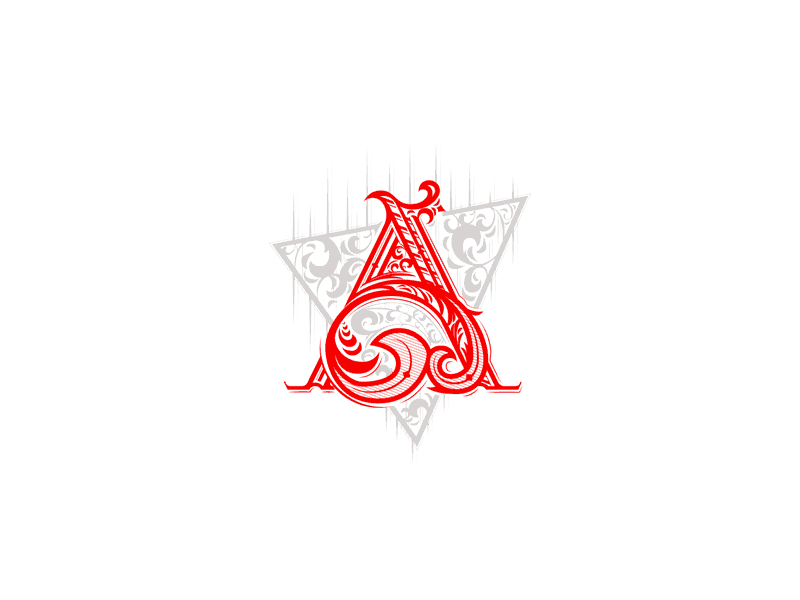 Letter Carousel alphabet blackletter carousel color design drawing letter lettering logo monogram