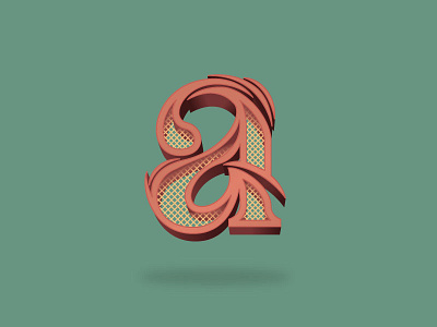 A in 3D dribbble 3d a art challenge lettering lettering art monogram procreate