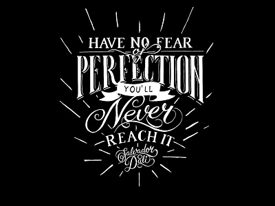 Perfection and dali art dali design lettering perfection procreate quote salvador