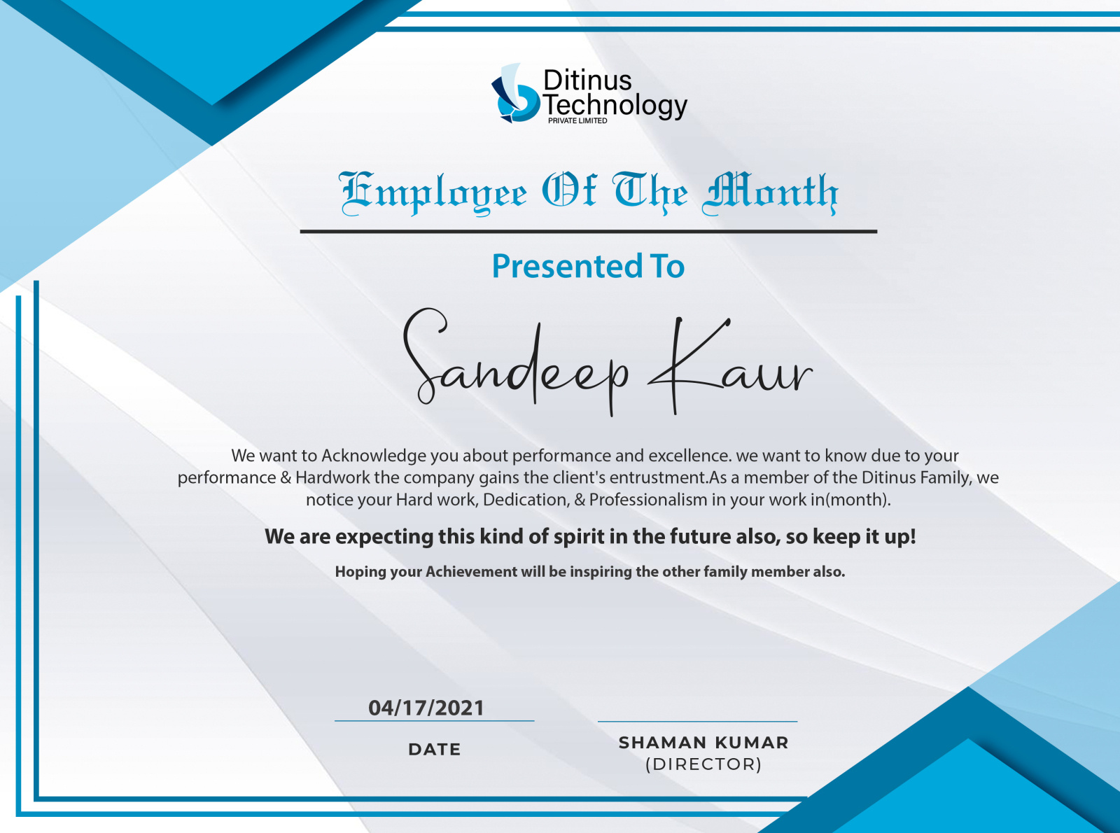 Certificate by Sanampreet Kaur on Dribbble