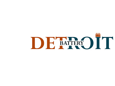 Detriot battery brand identity branding car battery company logo logo logo design
