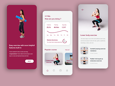 Fitness app. fitness app gym app health app mobile app design mobile ui user interface design