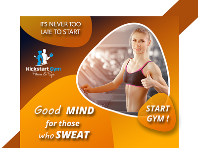 Fitness fitness app gym flyer design healthcare