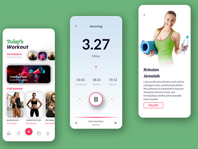 Mobile UI/UX brand design brand identity fitness app mobile app design mobile ui