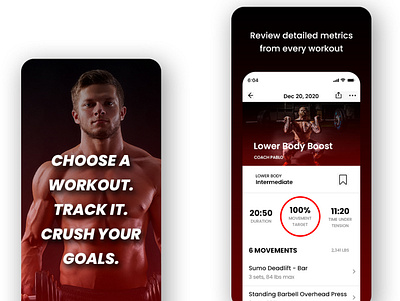 Mobile UI/UX brand design brand identity gym app mobile ui