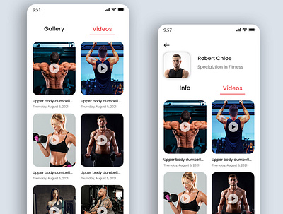 Mobile UI brand design brand identity fitness app gym flyer mobile ui