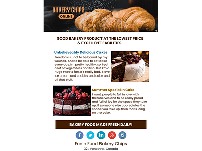 EmailTemplate - Food Retail brand design brand identity branding email design email marketing