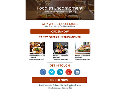 EmailTemplate - Food Retail brand design brand identity branding email design email marketing email template